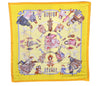 Authentic HERMES Carre 90 Scarf "HELLO DOLLY" Silk Yellow 9177C