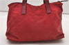 Authentic PRADA Vintage Nylon Tessuto Leather Shoulder Hand Bag Purse Red 9179F
