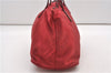 Authentic PRADA Vintage Nylon Tessuto Leather Shoulder Hand Bag Purse Red 9179F