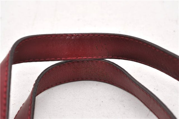 Authentic PRADA Vintage Nylon Tessuto Leather Shoulder Hand Bag Purse Red 9179F
