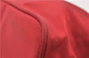 Authentic PRADA Vintage Nylon Tessuto Leather Shoulder Hand Bag Purse Red 9179F