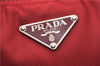 Authentic PRADA Vintage Nylon Tessuto Leather Shoulder Hand Bag Purse Red 9179F