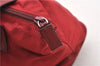 Authentic PRADA Vintage Nylon Tessuto Leather Shoulder Hand Bag Purse Red 9179F
