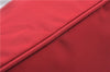 Authentic PRADA Vintage Nylon Tessuto Leather Shoulder Hand Bag Purse Red 9179F