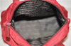 Authentic PRADA Vintage Nylon Tessuto Leather Shoulder Hand Bag Purse Red 9179F
