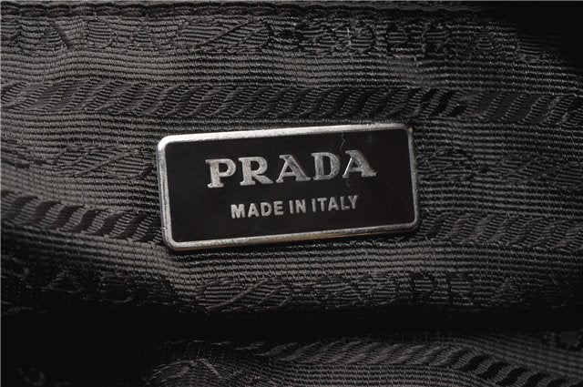Authentic PRADA Vintage Nylon Tessuto Leather Shoulder Hand Bag Purse Red 9179F