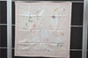 Authentic HERMES Carre 90 Scarf "Des fleurs pour le dire" Silk Pink 9182D