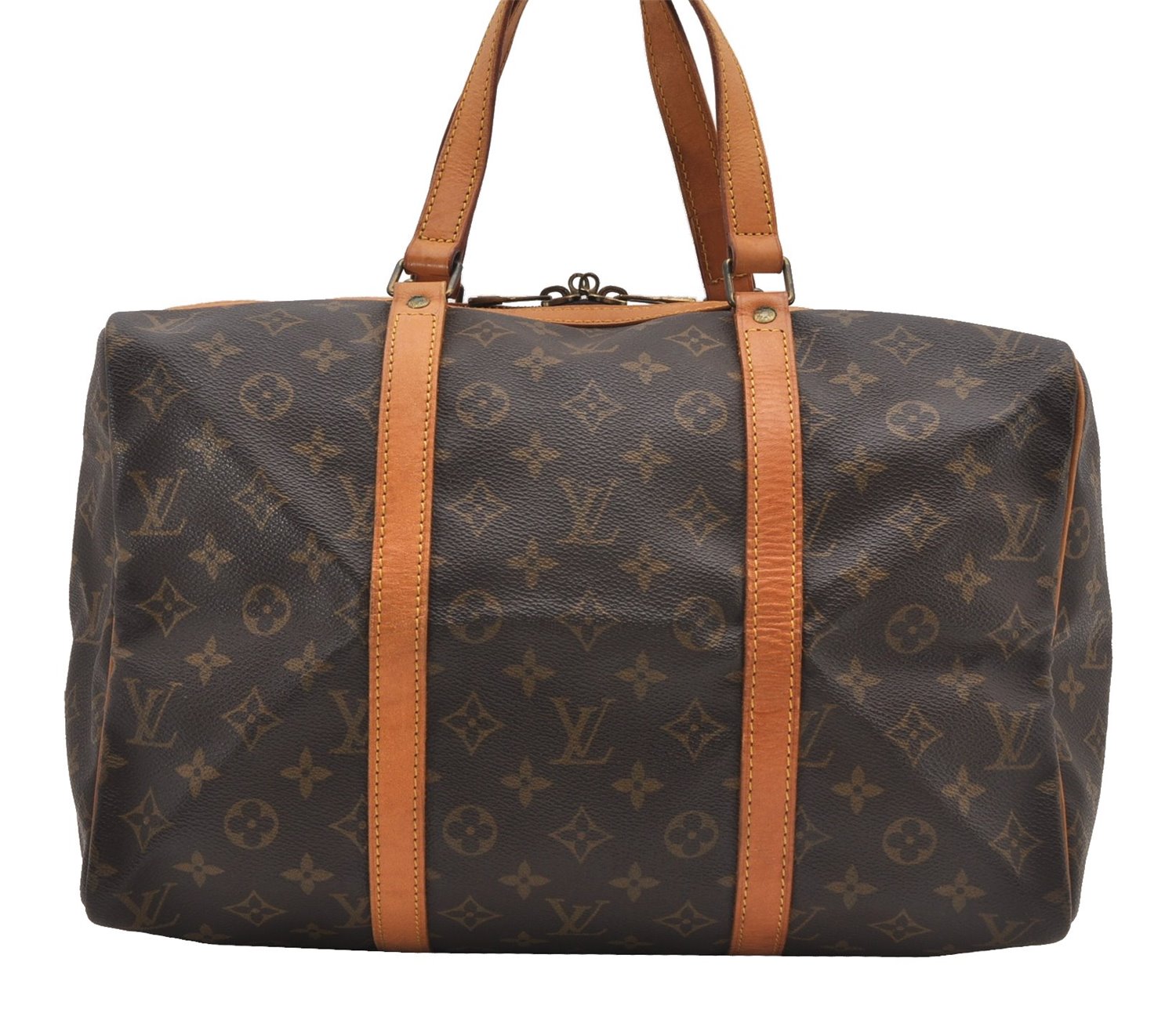 Authentic Louis Vuitton Monogram Sac Souple 35 Hand Boston Bag M41626 LV 9183F