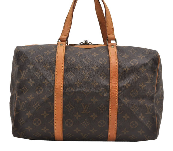 Authentic Louis Vuitton Monogram Sac Souple 35 Hand Boston Bag M41626 LV 9183F