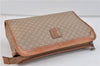 Authentic CELINE Macadam Blason Pattern Clutch Bag Purse PVC Leather Beige 9188C