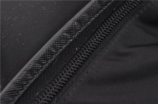 Authentic PRADA Nylon Tessuto Leather Shoulder Cross Body Bag Black 9188F