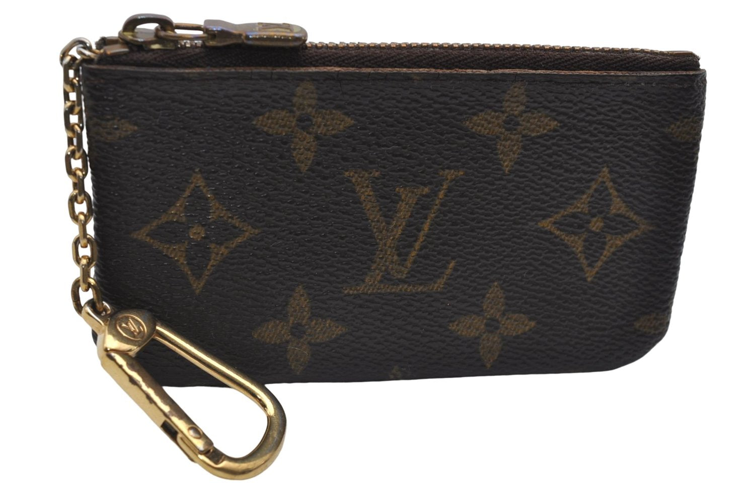 Authentic Louis Vuitton Monogram Pochette Cles Coin Case M62650 LV 9190D