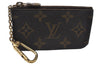 Authentic Louis Vuitton Monogram Pochette Cles Coin Case M62650 LV 9190D