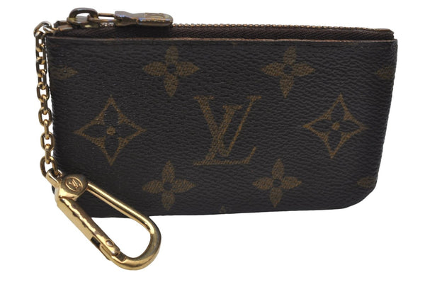 Authentic Louis Vuitton Monogram Pochette Cles Coin Case M62650 LV 9190D