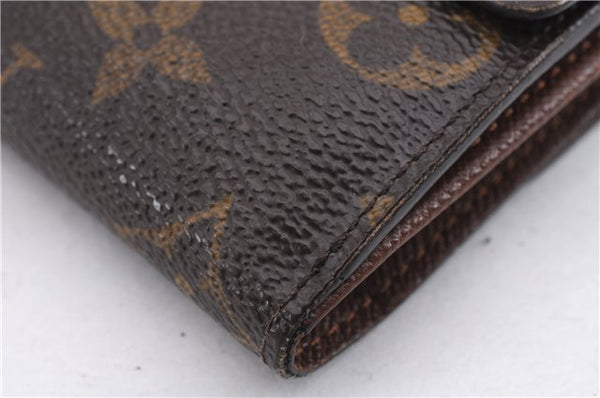 Auth Louis Vuitton Monogram Porte Monnaie Billet Carte Credit M61652 LV 9192D