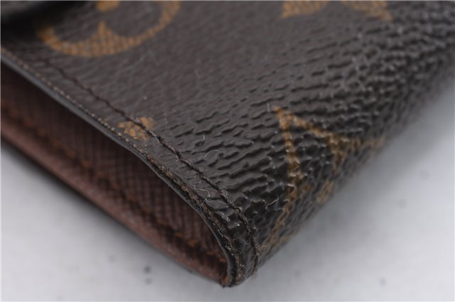 Auth Louis Vuitton Monogram Porte Monnaie Billet Carte Credit M61652 LV 9192D