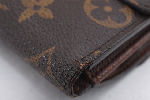 Auth Louis Vuitton Monogram Porte Monnaie Billet Carte Credit M61652 LV 9192D