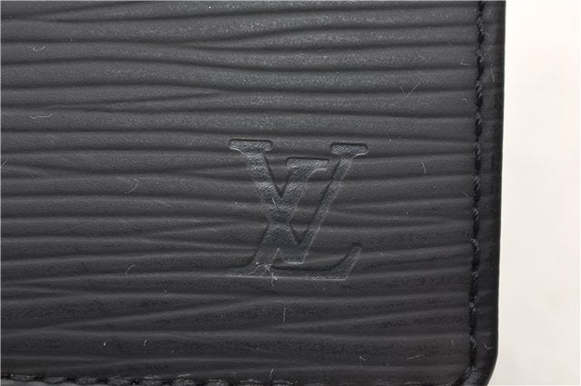 Authentic Louis Vuitton Epi Portefeuille Tresor Wallet Black M63972 LV 9193D