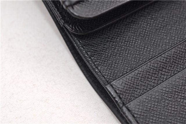 Authentic Louis Vuitton Epi Portefeuille Tresor Wallet Black M63972 LV 9193D