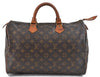 Authentic Louis Vuitton Monogram Speedy 35 Hand Bag M41524 LV 9195C