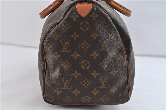 Authentic Louis Vuitton Monogram Speedy 35 Hand Bag M41524 LV 9195C