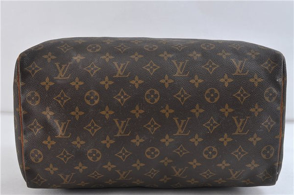 Authentic Louis Vuitton Monogram Speedy 35 Hand Bag M41524 LV 9195C