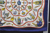 Authentic HERMES Carre 90 Scarf "Qu'importe le flacon" Silk Navy 9195D