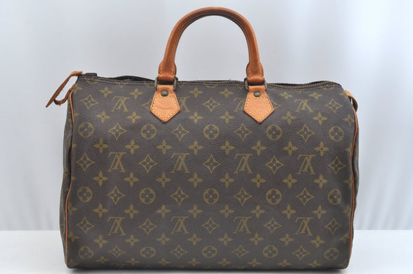 Auth Louis Vuitton Monogram Speedy 35 Hand Boston Bag Old Model LV Junk 9195H