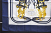 Authentic HERMES Carre 90 Scarf "BRIDES de GALA par" Silk Navy Paper Bag 9196D