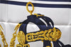 Authentic HERMES Carre 90 Scarf "BRIDES de GALA par" Silk Navy Paper Bag 9196D