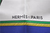 Authentic HERMES Carre 90 Scarf "Les Voitures a Transformation" Silk Blue 9197D