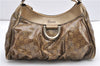 Authentic GUCCI GG Crystal Abbey Shoulder Bag PVC Leather 190525 Brown 9197F