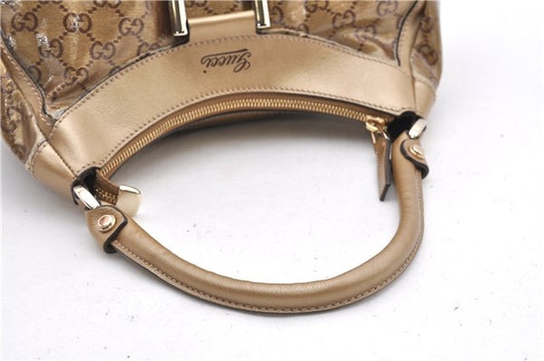 Authentic GUCCI GG Crystal Abbey Shoulder Bag PVC Leather 190525 Brown 9197F