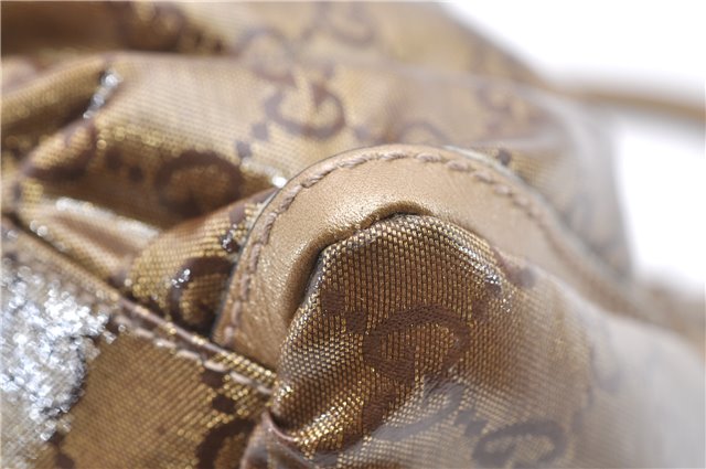 Authentic GUCCI GG Crystal Abbey Shoulder Bag PVC Leather 190525 Brown 9197F