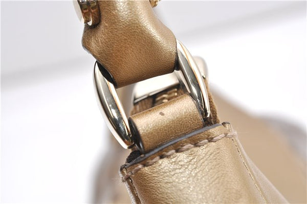 Authentic GUCCI GG Crystal Abbey Shoulder Bag PVC Leather 190525 Brown 9197F