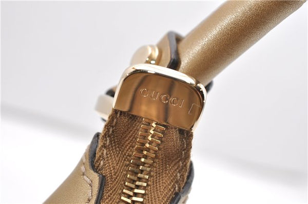 Authentic GUCCI GG Crystal Abbey Shoulder Bag PVC Leather 190525 Brown 9197F