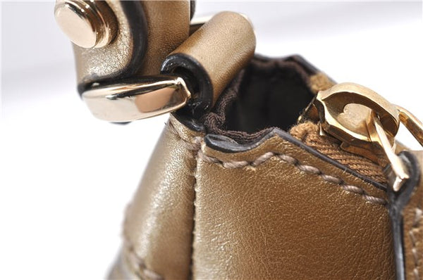 Authentic GUCCI GG Crystal Abbey Shoulder Bag PVC Leather 190525 Brown 9197F