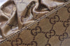 Authentic GUCCI GG Crystal Abbey Shoulder Bag PVC Leather 190525 Brown 9197F