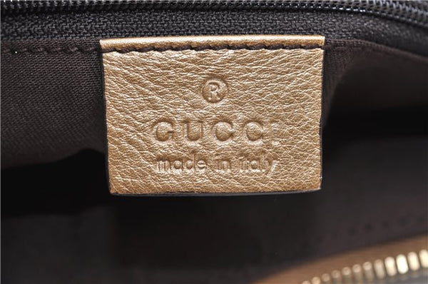 Authentic GUCCI GG Crystal Abbey Shoulder Bag PVC Leather 190525 Brown 9197F