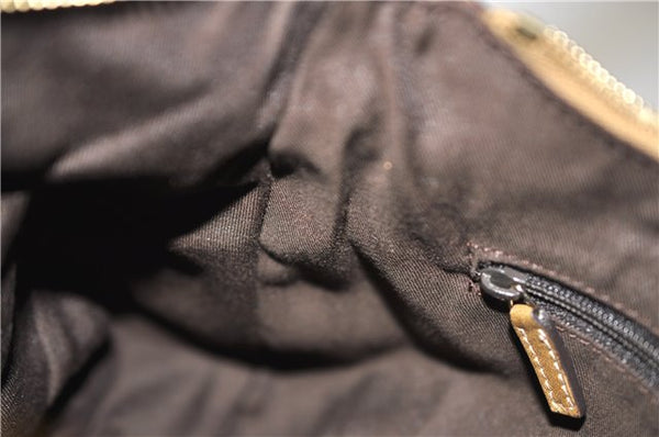 Authentic GUCCI GG Crystal Abbey Shoulder Bag PVC Leather 190525 Brown 9197F