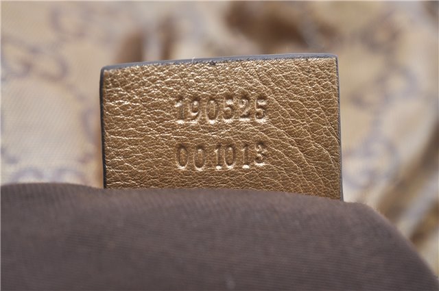 Authentic GUCCI GG Crystal Abbey Shoulder Bag PVC Leather 190525 Brown 9197F