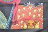 Authentic HERMES Carre 90 Scarf "ART DES STEPPES" Silk Black 9199D