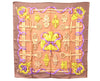 Authentic HERMES Carre 90 Scarf "FERRONNERIE" Silk Brown 9200D