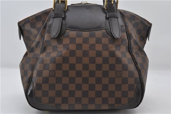 Authentic Louis Vuitton Damier Verona MM Shoulder Boston Bag N41118 LV 9201E