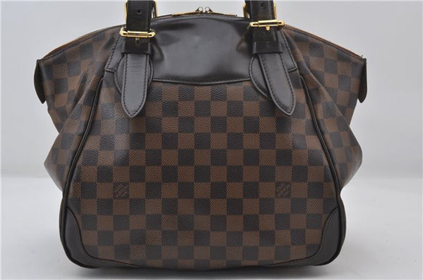 Authentic Louis Vuitton Damier Verona MM Shoulder Boston Bag N41118 LV 9201E