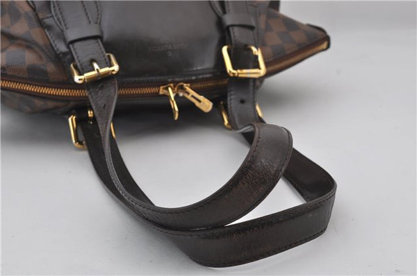 Authentic Louis Vuitton Damier Verona MM Shoulder Boston Bag N41118 LV 9201E