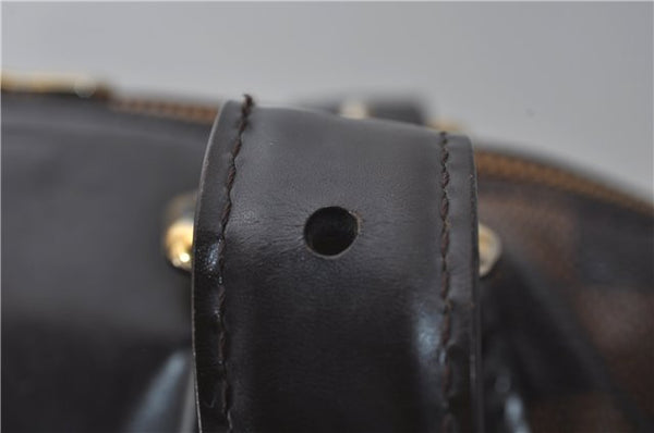 Authentic Louis Vuitton Damier Verona MM Shoulder Boston Bag N41118 LV 9201E