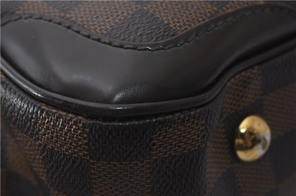 Authentic Louis Vuitton Damier Verona MM Shoulder Boston Bag N41118 LV 9201E