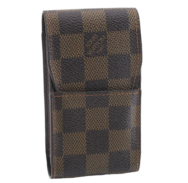 Authentic Louis Vuitton Damier Etui Cigarette Case N63024 LV 9204D
