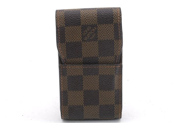 Authentic Louis Vuitton Damier Etui Cigarette Case N63024 LV 9204D